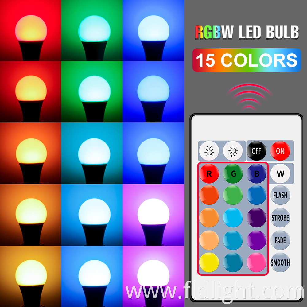 RGBW Colorful Night Lamp with Remote 